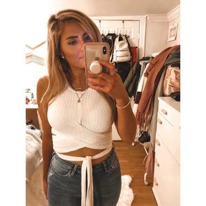 Super Cute Cropped Wrap Top